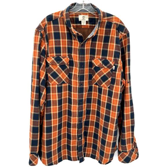 Timberland men’s regular fit plaid button front shirt - Picture 1 of 10